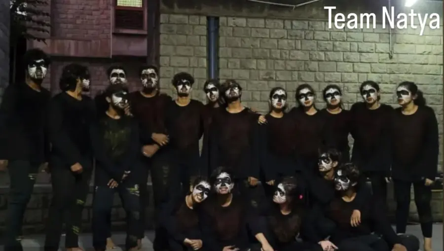 Team Natya in face paint at IIM Bangalore